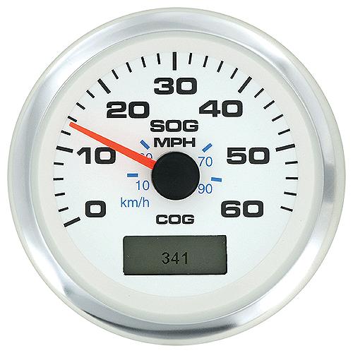 Premier Pro White Domed 35 Mph Gps Speedometer - 781-625-035P - 11-781625035Pf1