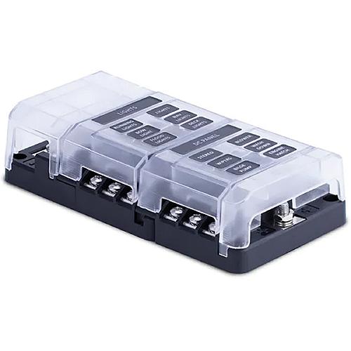 Sierra Fs40840 408 Series Fuse Block W/Bus Bar & Cover, 12-Gang - Fs40840 - 11-Fs40840F1