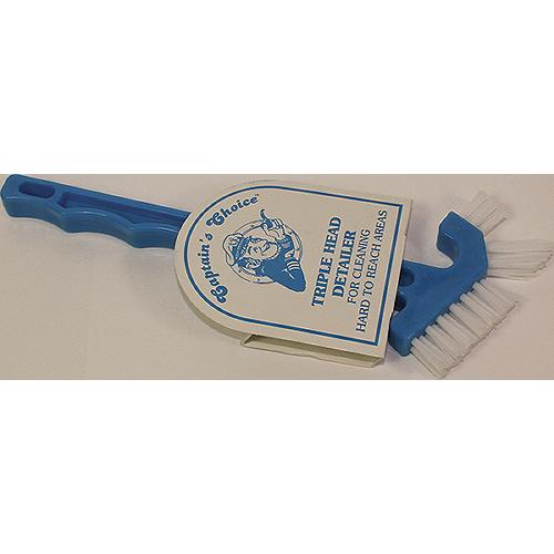 Captain'S Choice Triple Head Detail Scrub Brush - Icm-288 - 160-Icm288F1
