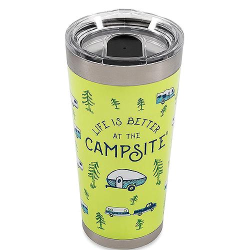 Camco 53321 Life Is Better At The Campsite Tumbler, 20 Oz., Green - 53321 - 17-53321F1