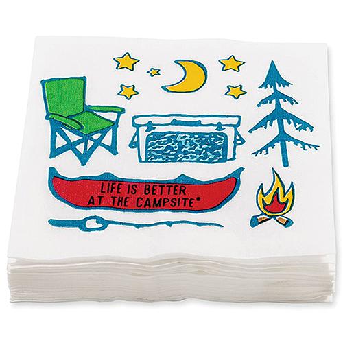 Camco 53374 Paper Napkins, Colorful Camping Design, 30/Pk - 53374 - 17-53374F1