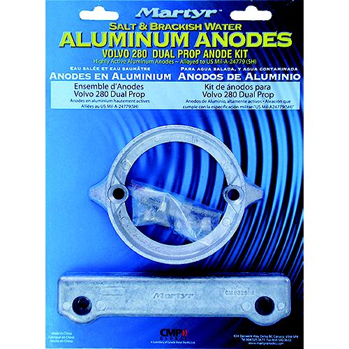 Martyr Aluminum Anode Kit For Volvo Penta 280 Dual Prop Engine (Contains 1-875821, 1-832598 And Fastening Hardware) - Cm280Dpkita - 194-Cm280Dpkitaf1
