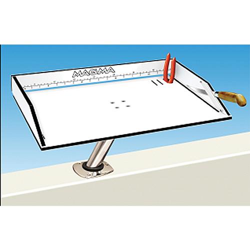 Magma Black And White Bait/Filet Mate Table With Built-In Ruler And Knife & Pliers Slots | Mount Is Not Included - T10-303B - 214-T10303Bf1