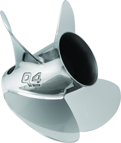Quicksilver Q4 4-Blade Stainless Propeller W/Flo-Torq Hub, 14.6 X 23 Rh - 8M0103532 - 710-48-8M0103532F1