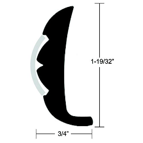 Rigid Rubrail 20' White - V21-9866Whc20D - 236-V219866Whc20Df1