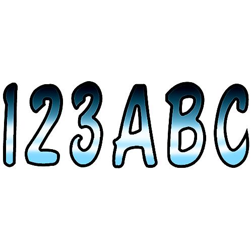 Hardline Series 200 Registration Kit, Cursive Font With Top To Bottom Color Gradations (Includes 4 Sets Of 3