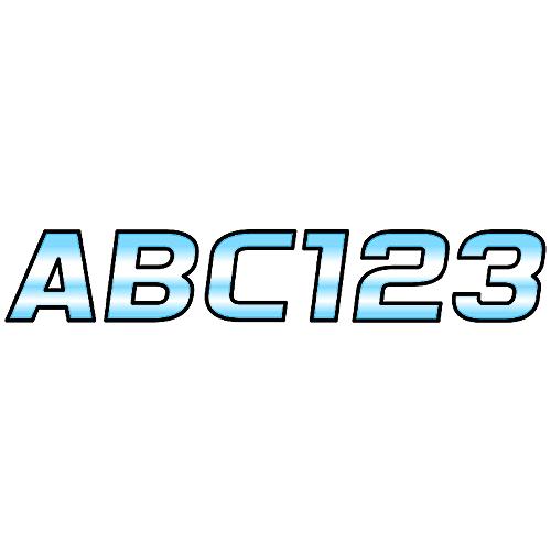Hardline Series 700 Registration Kit, Solid Fill Colors With Black Outlines And Slanted European Font (Includes 4 Sets Of 3