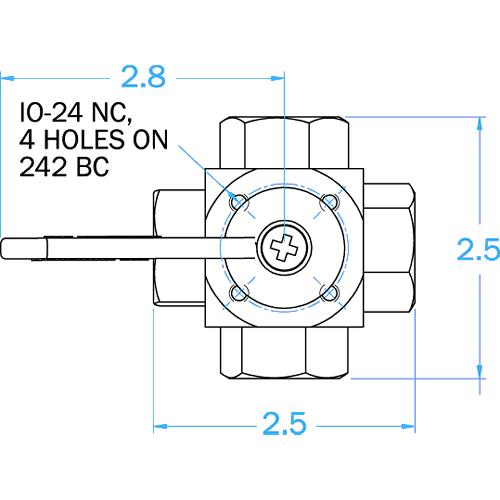 Groco Fv-550L Bronze 5-Way Tank Selector Valve 1/2