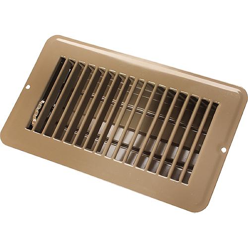 Jr Products Metal Floor Registers, Brown Dampered - 02-28975 - 342-0228975F1