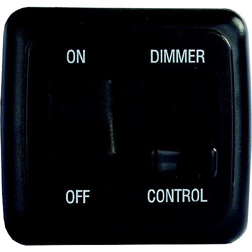 Jr Products 12275 Black Rv Dimmer/On-Off Rocker Switch With Bezel - 12275 - 342-12275F1