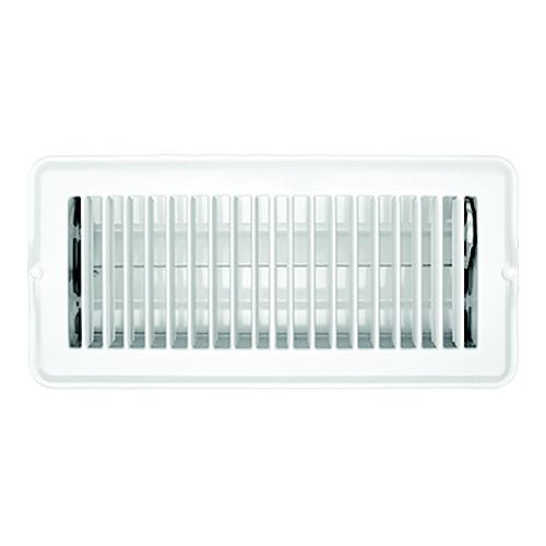 Rv Designer H876 Metal Floor Register, Dampered, White - H876 - 350-H876F1
