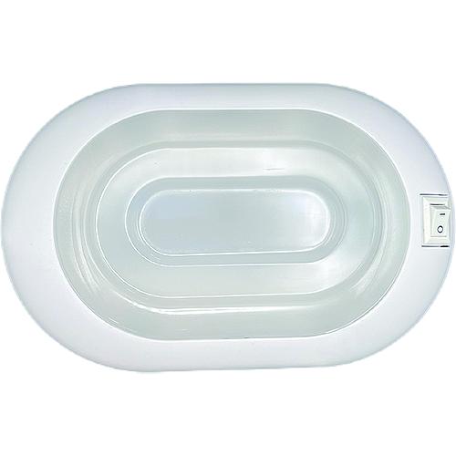 Led Light 12V Slim Pancake Sgl 4.5 X7.5 .14A Wht 2 Wire W/Switch - L820 - 350-L820F1