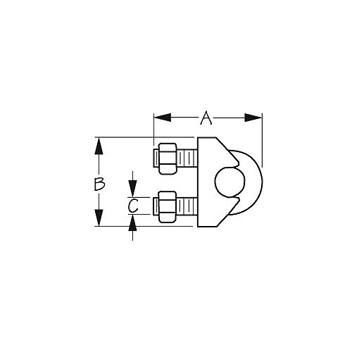 Sea-Dog 159510 Stainless Wire Rope Clip, 10 Mm Wire Size - 159510-1 - 354-1595101F1