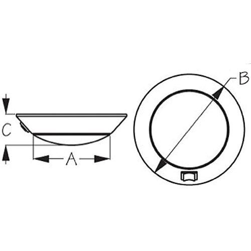 Led Day/Night Dome Light, Chrome - 401755-1 - 354-4017551F1