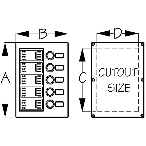 Nylon Circuit Breaker Panel - - 425800-1 - 354-4258001F1