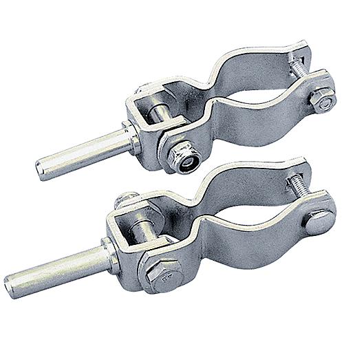 Heavy Duty Zinc Plated Steel Clamp-On Oar Lock, Pair, 1/2