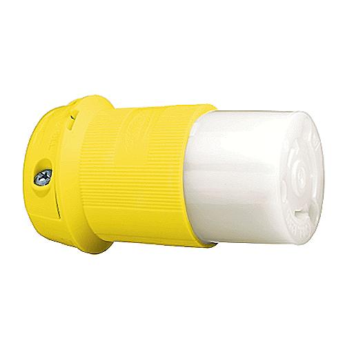 Hubbell Hbl26Cm13 Yellow 30A 125V Twist Lock Connector Body - Hbl26Cm13 - 36-Hbl26Cm13F1