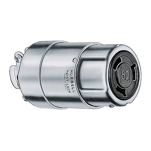 Hubbell Nickel Plated Brass Heat Resistant 50A Connector Body - Hbl63Cm60 - 36-Hbl63Cm60F1