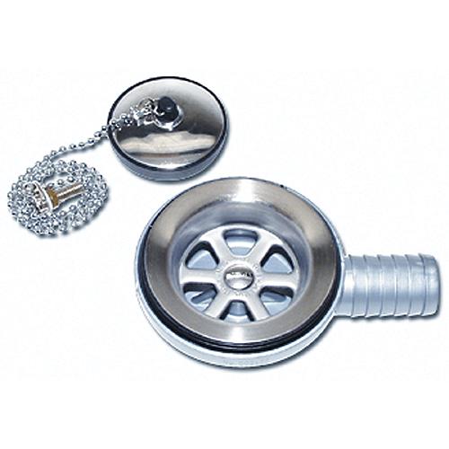 Scandvik 10306 Sink Drain With Stopper Fits 2-1/16