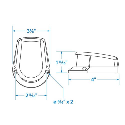 Seachoice Bow Light, Marine Navigation, Chrome Bi-Color, 4 In. - 5021 - 50-05021F1