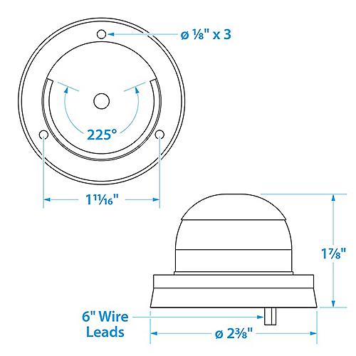 Seachoice Bow Light Marine Navigation, Horizontal Mount, Stainless Steel, Bi-Color, For Boats Under 39 Feet - 5071 - 50-05071F1