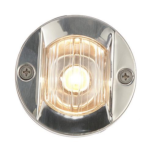 Seachoice Round Navigation Transom Light W/ Stainless Steel Flange, 3 In., Vertical Surface Mount - 5381 - 50-05381F1
