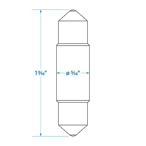 Seachoice Replacement Incandescent Bulbs With Festoon Base, 12V, 3 Watt, Pack Of 2 - 9891 - 50-09891F1
