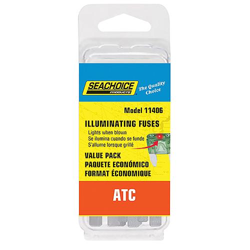 Seachoice Atc Illuminating Fuses Value Pack, Contains 25 Assorted Atc Illuminating Fuses - Sc11406 - 50-11406F1