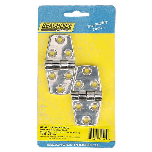Seachoice Stainless Steel Door Hinges (1 Pair Per Pack) - 34101 - 50-34101F1