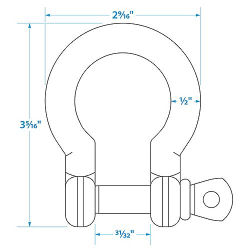 Seachoice Stainless Steel Anchor Shackle - 43201 - 50-43201F1