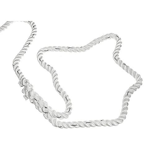 Seachoice Premium 3 Strand Twisted Nylon Dock Line - White With Blue Tracer - 47641 - 50-47641F1