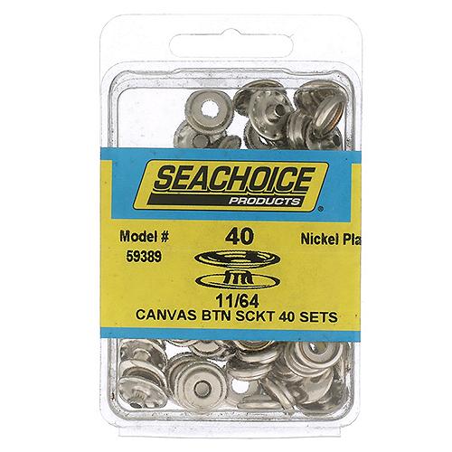 Seachoice Button Socket W/ Barrell, 11/64 In., 40 Sets - Rp-Bp7248Sc - 50-59389F1