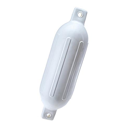 Seachoice 79021 Twin Eye Ribbed Fender, White, 6.5 X 23