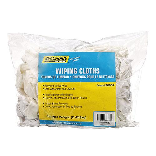 Seachoice 90007 Recycled White Knits Wiping Cloths, 1-Lb. Bag - 7402-01-12-Sc - 50-90007F1