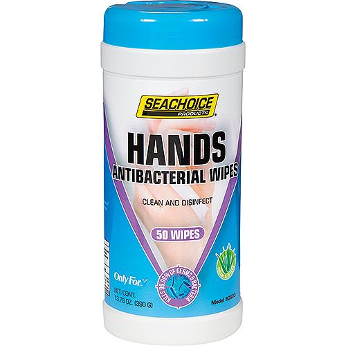 Seachoice 90903 Hands Antibacterial Wipes, 50-Ct. Canister - 90903 - 50-90903F1