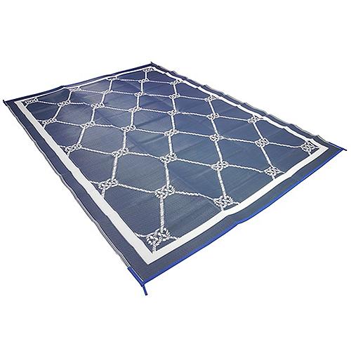 Fultyme Rv 6065 Outdoor Patio Mat, Blue/White, 8' X 11' - 8 X 11 Blue/White - 590-6065F1