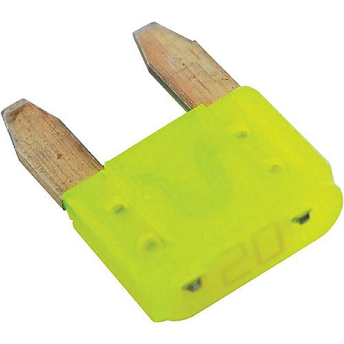 Blue Sea 5273 Atm® Mini Blade Fuse, 20 Amp, Yellow, 2/Pk - 5273-Bss - 661-5273F1