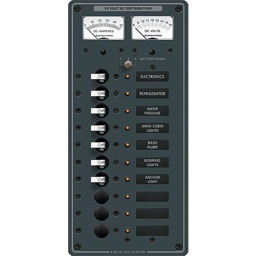 Blue Sea Systems 8082 Dc 10 Position Circuit Breaker Panel - 8082-Bss - 661-8082F1