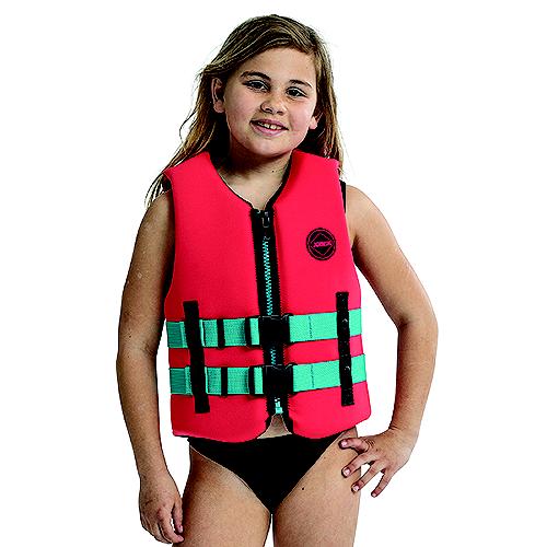 Jobe 247722029 Youth Neoprene Vest, Hot Pink - 247722029-Pcs - 673-247722029F1