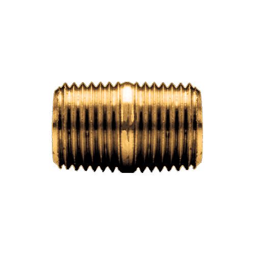 Fairview 112B Brass Close Nipple, 1/4