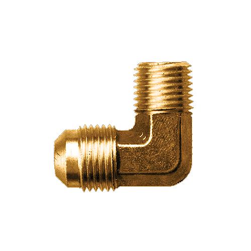 Fairview 498C Brass Flare 90° Male Pipe Elbow, 1/2 Tube Od. X 3/8