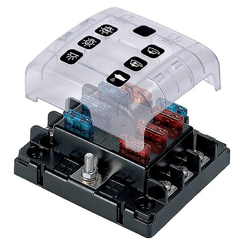 Marinco Atc 6-Way Fuse Holder With Cover And Link - Atc-6W - 969-Atc6Wf1