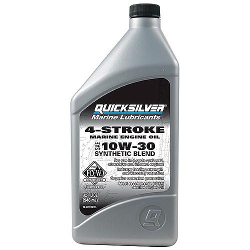 Quicksilver 92-8M0142135 4-Stroke Fc-W Synthetic Blend Oil 10W-30, Qt., 6/Case - 8M0142135 - 710-92-8M0142135F1