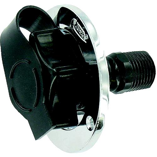 Valterra A01-0165Vp Black Flush Mount Die Cast Flange Plastic Check Valve Rv Water Inlet - Includes Screws, Putty Tape & Teflon Tape - A01-0165Vp - 800-A010165Vpf1