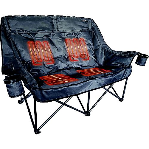 Lippert 2024043335 Big Bear Heated Folding Loveseat- Dark Grey - 2024043335 - 804-2024043335F1