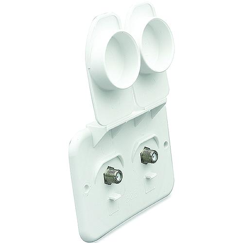 B&B Molders 94323 Cable Tv Plate, Polar White - 94323 - 865-94323F1