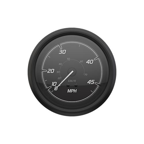 Quicksilver 8M6020099 Speedometer (45Mph), Black/Matte Black - 8M6020099 - 710-79-8M6020099F1