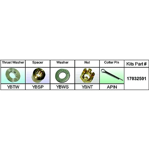 Solas 17032501 Fixed Hub Prop Hardware Kit - Yamaha, Type B - 17032501 - 496-17032501F1
