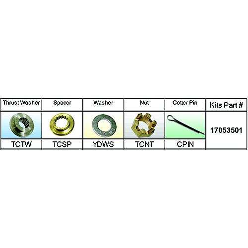 Solas 17053501 Fixed Hub Prop Hardware Kit - Nissan/Yohatsu, Type C - 17053501 - 496-17053501F1