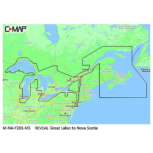 C-Map Mnay201Ms Reveal Chart, Great Lakes To Nova Scotia - M-Na-Y201-Ms - 149-Mnay201Msf1